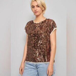 Loft Bronze Sequin Top